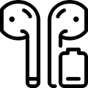 low, Airpods, Battery Black icon