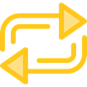 Arrows, Orientation, interface, repeat, Direction, ui, Multimedia Option Gold icon