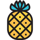 food, Fruit, organic, fruits, natural, Foods, pineapples, pineapple, Healthy Food, Food And Restaurant Black icon