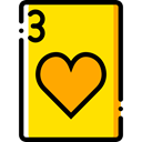 Cards, poker, Hearts, gaming, Casino, Bet, gambling Gold icon