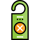 hanger, Do not disturb, Sleeping, Signaling, Door Hanger, sign Black icon