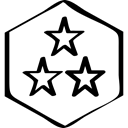 Stars, Design, creative, three, Abstract Black icon