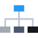 network, Connection, interface, Boss, networking, workers Black icon