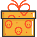 birthday, gift, present, surprise, halloween, Christmas Presents Goldenrod icon