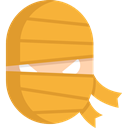 halloween, mummy, horror, Terror, spooky, scary, fear Goldenrod icon