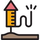Rocket, Fireworks, Celebration, party Black icon