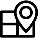Map, interface, pin, placeholder, Maps And Location, signs, map pointer, Map Location, Map Point Black icon