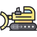 Excavator, Bulldozer, Construction And Tools, transport, Construction DarkSlateGray icon