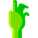 Hand, Dead, halloween, horror, zombie, Terror, spooky, scary, fear Black icon