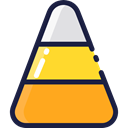 food, Candy, fall, halloween, Dessert, sweet, Cereal, Candies, autumn, Food And Restaurant, Candy Corn Orange icon