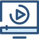 cinema, film, movie, interface, technology, entertainment, film reel, video player, filming DarkSlateBlue icon