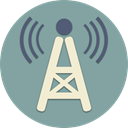 internet, music, Tv, Wifi, radio, station, waves LightSlateGray icon