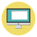 Computer, monitor, screen, Device, mac, imac icon Khaki icon