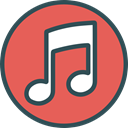 network, music, Logo, Social, Brand IndianRed icon