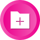 Folder, storage, File, plus, Data DeepPink icon