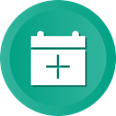 Add, Calendar, date, event LightSeaGreen icon