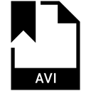 File, Format, Avi Black icon