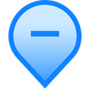 delete, Minus, Hide, tag, mark, pin, geolocation DodgerBlue icon
