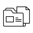 Folder, document, Empty, File, Data, files Black icon