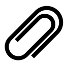 File, save, Attach, Clip Black icon