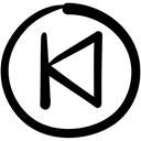 music, Back, Audio, previous, First, rewind, doodle Black icon